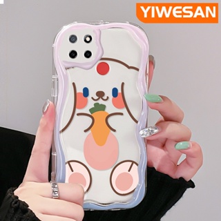 เคสโทรศัพท์มือถือแบบนิ่ม ใส กันกระแทก ลายการ์ตูนกระต่ายหน้ายิ้มน่ารัก สําหรับ Realme C12 C15 C21 C25 C25s Narzo 20 Narzo 30A Narzo 50A