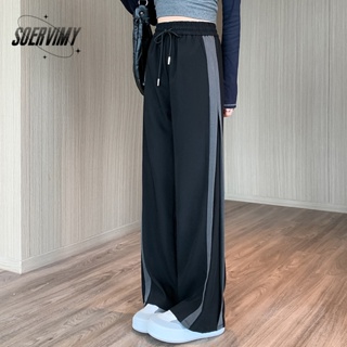 SOERVIMY  กางเกงขายาว กางเกงเอวสูง สไตล์เกาหลี แฟชั่น 2023 NEW  คุณภาพสูง Beautiful Trendy Chic A23L03L 36Z230909