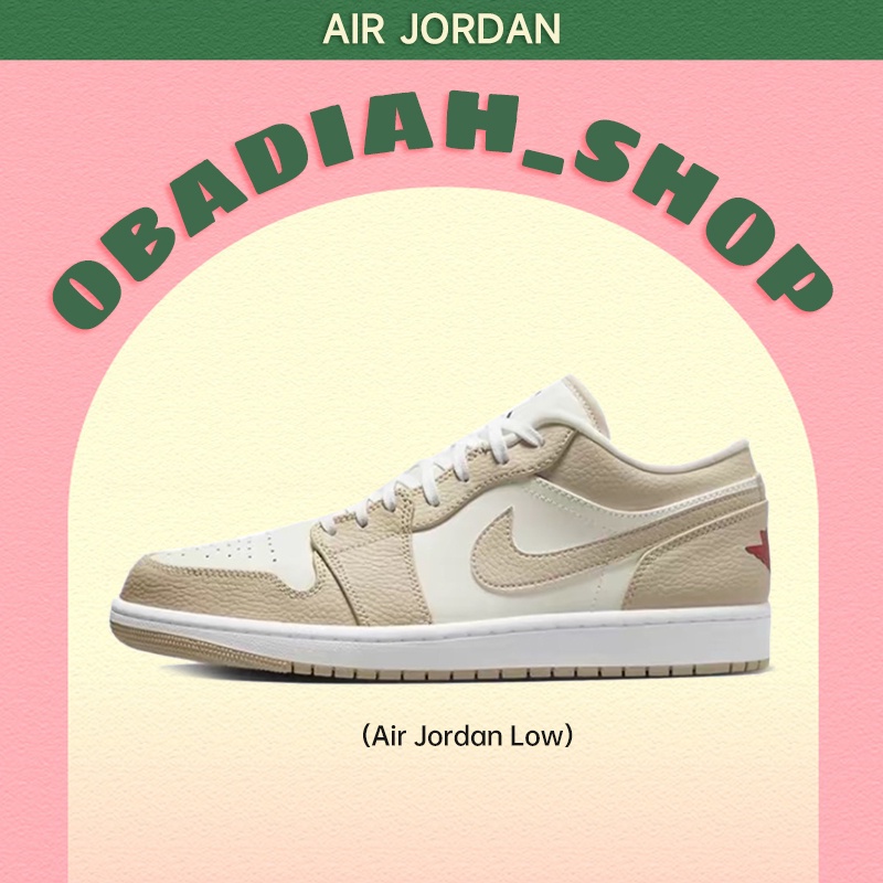 ✔ Jordan Air Jordan 1 Low Yellow and white Sneakers *พร้อมส่ง*แท้💯%