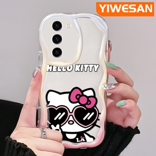 เคสโทรศัพท์มือถือแบบนิ่ม ใส กันกระแทก ลายการ์ตูนเฮลโลคิตตี้ สําหรับ Samsung S23 Plus S23 Ultra