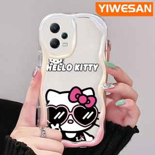 เคสโทรศัพท์มือถือแบบนิ่ม ใส กันกระแทก ลายการ์ตูนเฮลโลคิตตี ครีมมี่ สําหรับ Xiaomi Redmi Note 12 Pro Plus Note 12 Pro Speed 5G Poco X5 Pro 5G