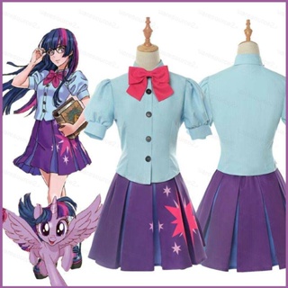 Sq2 My Little Pony StarlightGlimmer เครื่องแต่งกายคอสเพลย์ ชุดกะลาสี กระโปรง ชุดนักเรียน ชุดคอสเพลย์ ปาร์ตี้ฮาโลวีน สําหรับผู้หญิง