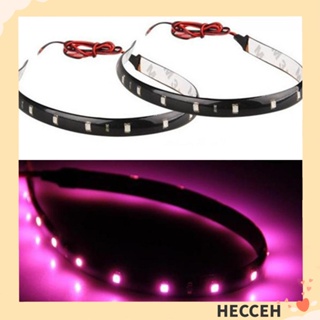 Hecceh แถบไฟ LED สีม่วง กันน้ํา สําหรับรถยนต์ รถมอเตอร์ไซด์ 8 ชิ้น