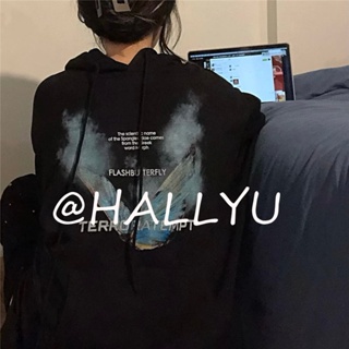 HALLYU  เสื้อผ้าผู้ญิง แขนยาว เสื้อฮู้ด คลุมหญิง สไตล์เกาหลี แฟชั่น  ทันสมัย ทันสมัย Chic ทันสมัย A98J3BD 36Z230909