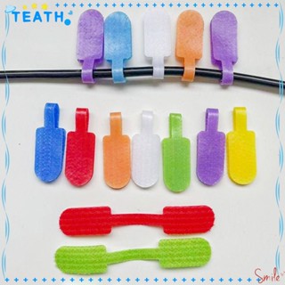 Teath สติกเกอร์ป้ายแท็กสายเคเบิลไฟฟ้า หลากสี 10 ชิ้น