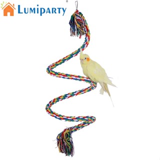 Lumiparty เชือกผ้าฝ้าย แบบเกลียว อุปกรณ์เสริม สําหรับกรงนกแก้ว