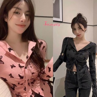 เสื้อเเขนยาวรัดเข้ารูป สีน่ารัก