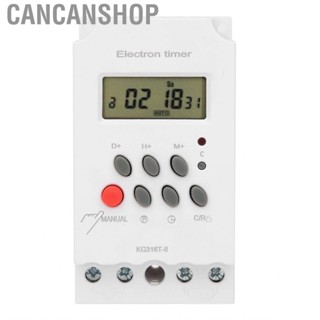 Cancanshop KG316T‑II Digital Time Switch Micro‑Computer Electron Timer ABS 220V