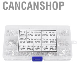 Cancanshop 375x ColdPressed Tube Terminal Brass Plated Tin Electric Wire Connector