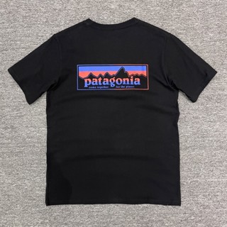 [พร้อมส่ง] Patagonia Bata เสื้อยืดลําลอง แขนสั้น คอกลม พิมพ์ลายภูเขา ทรงหลวม สําหรับผู้ชาย และผู้หญิง