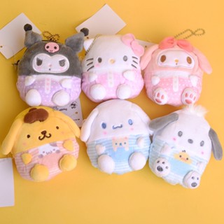 SANRIO ตุ๊กตาซานริโอ้ ตุ๊กตา กระเป๋าเครื่องสําอาง กระเป๋าของขวัญ สําหรับเด็กผู้หญิง จี้ Kuromi Melody Cinnamoroll Purin ของเล่นสําหรับเด็ก กระเป๋าใส่เหรียญ ของขวัญเด็ก ตุ๊กตาของเล่น