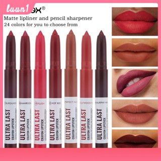 Bluefox 24-color Lipstick Pen Lip Liner Dual-use Matte Outline Lip Balm Lip Gloss COD