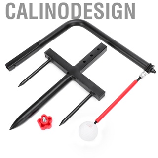 Calinodesign 1 Set Golfing Hitting Trainer Aid Golfs Swing Groover Practice Accessory