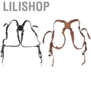 Lilishop Strap Leather Double Shoulder Harness Photography Acces For