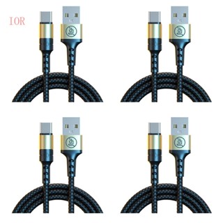 Ior สายชาร์จ สายข้อมูล USB เป็น Type C ชาร์จเร็ว ซิงโครนัส ส่งข้อมูล พร้อมสายไนล่อนถัก ยาวพิเศษ