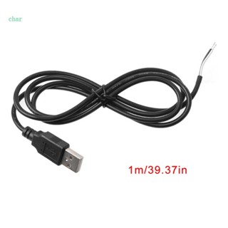 Char สายเคเบิลชาร์จ USB 2 0 ตัวผู้ 2 Pin 2 5V 1 เมตร DIY