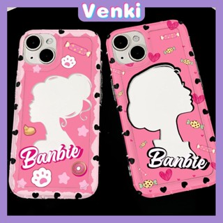 VENKI - เข้ากันได้สำหรับ เคสไอโฟน เคสไอโฟน11 เคส iphone 11 TPU ถุงลมนิรภัยเคสโทรศัพท์กันกระแทกป้องกันกล้องสีชมพูผมหางม้าสาวผมสั้นเข้ากันได้กับ iPhone 14 13 PRO MAX iPhone 12 PRO MAX XR XS