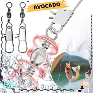 Avocarr แหวนหมุน สเตนเลส สีเงิน อุปกรณ์เสริม สําหรับตกปลา 50 ชิ้น