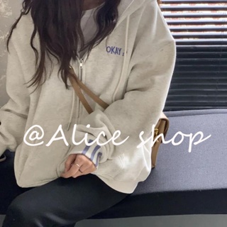 Alice  เสื้อผ้าผู้ญิง แขนยาว เสื้อฮู้ด คลุมหญิง สไตล์เกาหลี แฟชั่น  สวยงาม High quality Korean Style รุ่นใหม่ A28J0ZJ 36Z230909