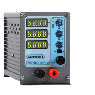 Gophert พาวเวอร์ซัพพลาย DC pps-3205 ความแม่นยําสูง 60V และพาวเวอร์ซัพพลาย ขนาดเล็ก 1610