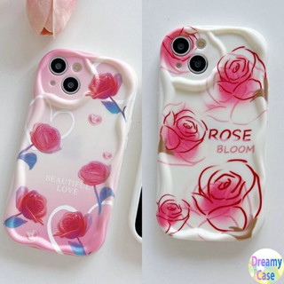 เคสโทรศัพท์มือถือ ขอบโค้ง ลายดอกกุหลาบ และหัวใจ สีครีม สําหรับ Infinix Note Hot 30 12i 12 20 11 10 9 Pro Play 8 Smart 7 6 5 Plus