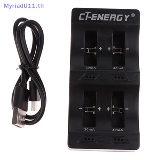 Myriadu ที่ชาร์จ 4 ช่อง 4.2V และอินเตอร์เฟซ USB สําหรับ LIR1220 1632 2032 2025 2016 2450 2477