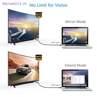 Myriadu สายเคเบิลอะแดปเตอร์ 4K 1080P USB 3.1 Type C เป็น HDMI สําหรับ Macbook Pro ChromeBook Pixel