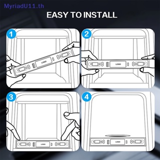 Myriadu ที่ชาร์จ USB หลายพอร์ต ยืดหดได้ พร้อมโลโก้ อุปกรณ์เสริม สําหรับรถยนต์ 2021 2022 2023 Model 3/Y