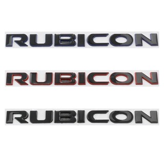 สติกเกอร์โลหะ ลายโลโก้ตัวอักษร Chrysler JEEP Wrangler RUBICON 3D สําหรับติดตกแต่งรถยนต์