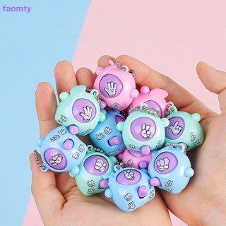 Faomty ใหม่ พวงกุญแจ จี้รูปไข่ กรรไกรกระดาษ เกมเดานิ้วมือ ขนาดเล็ก สุ่มสี