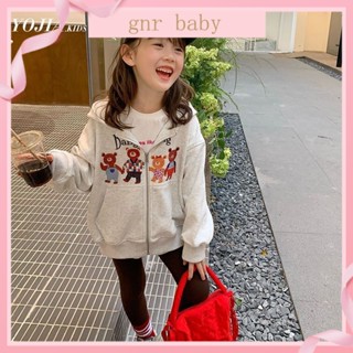 🍎GNR BABY🍊เสื้อแจ็กเก็ตกันหนาว แฟชั่นสไตล์เกาหลี สําหรับเด็กผู้หญิง อายุ 3-12 ปี