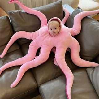 Baby Octopus Costume, Giant Funny Octopus - Wearable Baby Octopus Stuffed Animal Costume for Kids Girls Boys