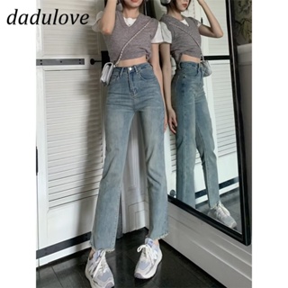 DaDulove💕 New American Ins High Street Retro Denim Casual Pants Niche High Waist Straight Pants Large Size Trousers