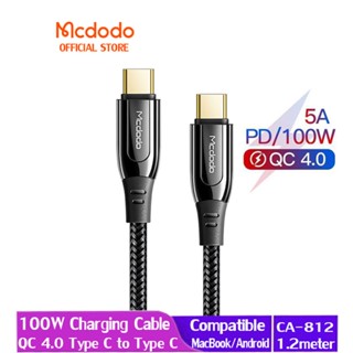 Mcdodo สายชาร์จ USB Type C เป็น Type C 5A 100W 4.0 ชาร์จเร็ว สําหรับ Samsung