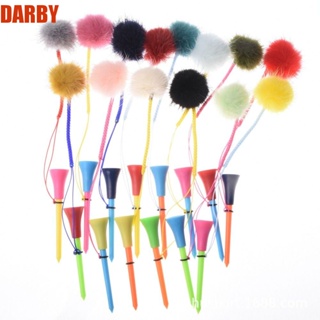 Darby ที่ตั้งลูกกอล์ฟ PVC ลายการ์ตูน หลากสี ป้องกันการสูญหาย