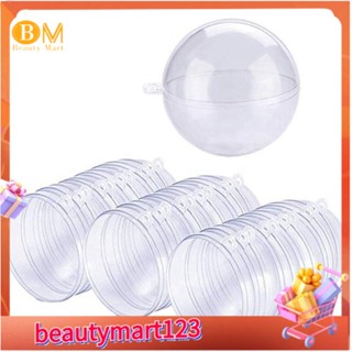 【BM】ลูกบอลพลาสติกใส ขนาด 70 มม. สําหรับแขวนตกแต่งต้นคริสต์มาส DIY 24 ลูก ต่อชุด