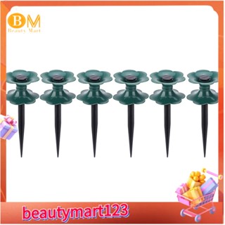 【BM】ท่อเข็ม สีเขียวเข้ม 6 แพ็ก สําหรับป้องกันต้นไม้ ดอกไม้