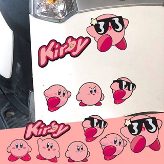 Automobile Sticker Kirby Electric Car Motorcycle Helmet Decorative Sticker Cute Hood Scratch Occlusion Waterproof Paste Kxav