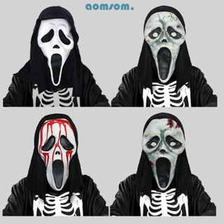 Aomsom Ghostface กรีดร้อง|ชุดคอสเพลย์ รูปใบหน้าน่ากลัว แฟชั่นสําหรับผู้ชาย และผู้หญิง