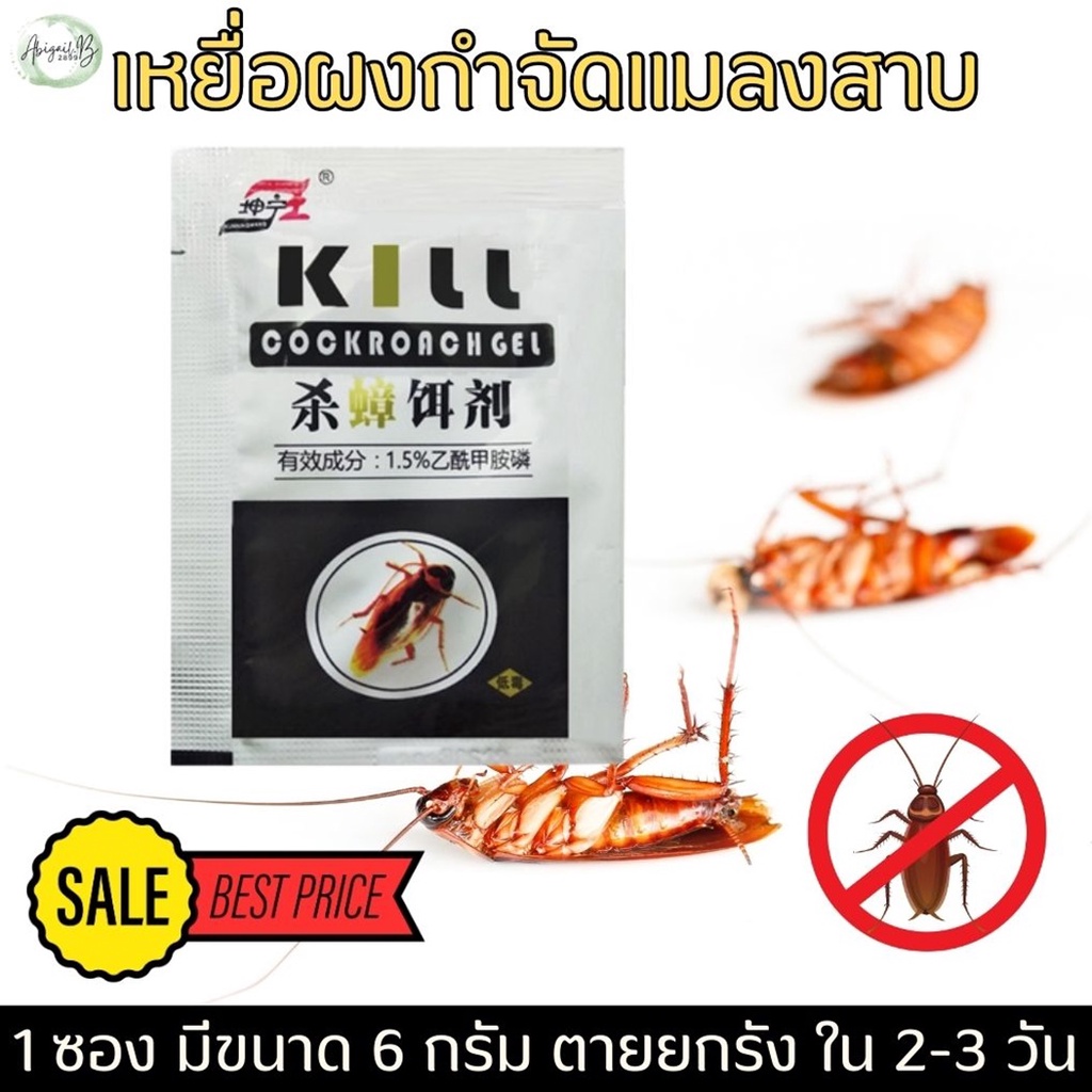 ที่ไล่แมลงสาบ ยาไล่แมลงสาบเข้าห้องนอน วิธีจัดการแมลงสาบ ส่งไว Kill Cockroach ฆ่ายกรัง 6 กรัม