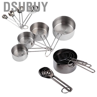 Dsubuy Measuring Cup  8Pcs/Set Stainless Steel  with Scales Kitchen Cooking Baking Supplies