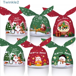 Twinkle ถุงขนม แบบหูกระต่าย สําหรับใส่ขนม บิสกิต ตกแต่งปาร์ตี้คริสต์มาส 50 ชิ้น