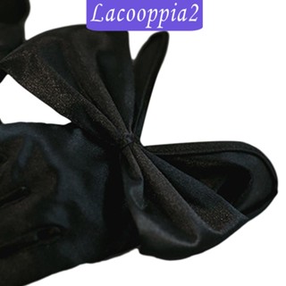 [Lacooppia2] ถุงมือสั้น ผ้าซาติน ยืดหยุ่น ระบายอากาศ เหมาะกับงานแต่งงาน สําหรับผู้หญิง