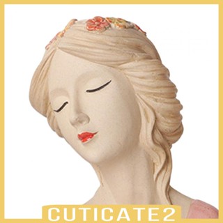 [Cuticate2] กระถางต้นไม้เซรามิค รูปปั้นผู้หญิง สําหรับตกแต่งบ้าน ห้องนั่งเล่น ออฟฟิศ