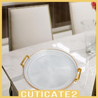 [Cuticate2] ถาดใส่ผลไม้ ขนมหวาน ทรงกลม สไตล์นอร์ดิก สําหรับตกแต่งโต๊ะ ห้องนอน ห้องน้ํา