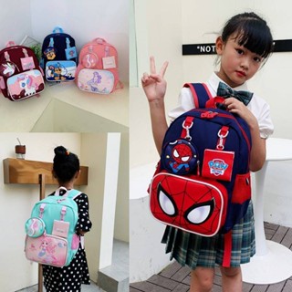 2023 New Childrens Bags Kindergarten Preschool Schoolbag First Grade Boys and Girls Paw Patrol Spider-Man Backpack lzIl