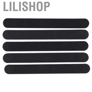 Lilishop 5pcs Sanding Black Double Sided Nail Files Board Round Head Salon Art Tool