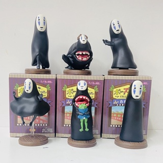 Sy2 โมเดลตุ๊กตาฟิกเกอร์ Spirited Away No Face man ของขวัญ สําหรับตกแต่งบ้าน 6 ชิ้น YS2