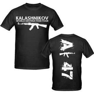 เสื้อยืด แขนสั้น พิมพ์ลาย Ak 47 สไตล์วินเทจ คลาสสิก ระบายอากาศ สําหรับผู้ชาย