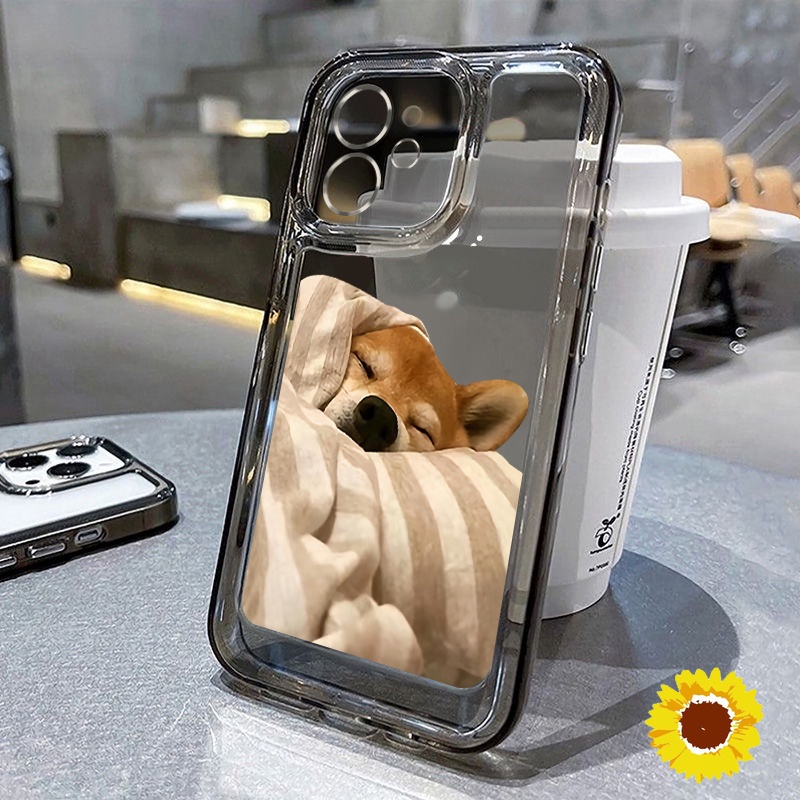 COD Space Clear Sleep Dogซิลิโคนเคสโทรศัพท์สำหรับIPhone 11 12 13 14 Pro 15 Max 7 8 plus XS Max XS SE 2020 กันกระแทก